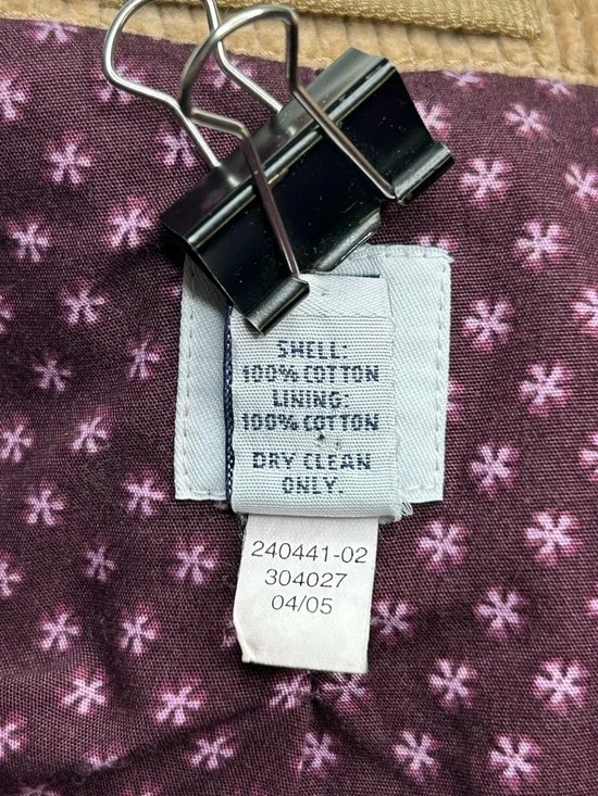 Vintage Gap Jacket Womens Medium Brown Corduroy Peacoat Trench Lined 90s Y2K - Picture 12 of 14